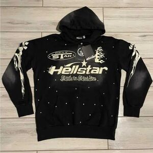 Hellstar Black Graphic Hoodie for Men